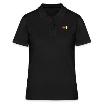 Mauritius Italy Flag Heart - Women's Polo Shirt - black - Front - Ailine (174cm)
