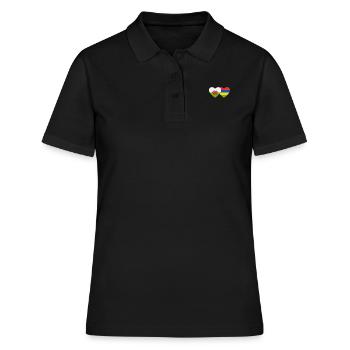 Wales Mauritius Flag Heart - Women's Polo Shirt - black - Front - Ailine (174cm)
