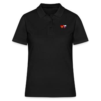 Montenegro Slowakei Flagge - Frauen Polo Shirt - Schwarz - Vorne - Ailine (174cm)