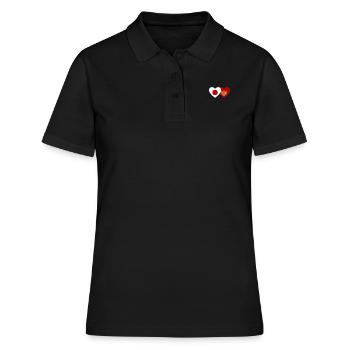 Japan Montenegro Flagge - Frauen Polo Shirt - Schwarz - Vorne - Ailine (174cm)