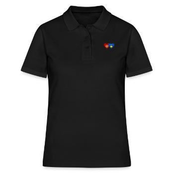 Montenegro Kosovo Flagge - Frauen Polo Shirt - Schwarz - Vorne - Ailine (174cm)