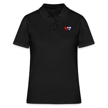 China Finland Heart Flag - Women's Polo Shirt - black - Front - Ailine (174cm)