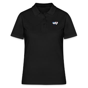 Argentine Corée du Sud Drapeau Coeur - Polo Femme - noir - Devant - Ailine (174cm)