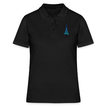 paname2 - Frauen Polo Shirt - Schwarz - Vorne - Ailine (174cm)