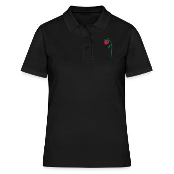 rose flétrie - Polo Femme - noir - Devant - Ailine (174cm)