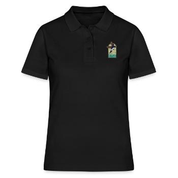 Hirondelle rustique Whisperer Autriche oiseau - Polo Femme - noir - Devant - Ailine (174cm)