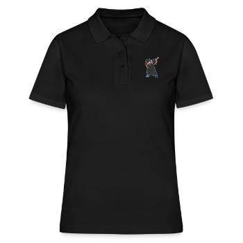 Master Studium Abschlussfeier - Frauen Polo Shirt - Schwarz - Vorne - Ailine (174cm)