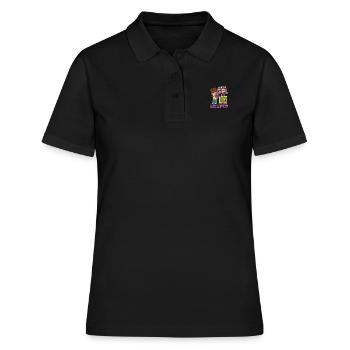 Lollipop Candy Gift - Women's Polo Shirt - black - Front - Ailine (174cm)