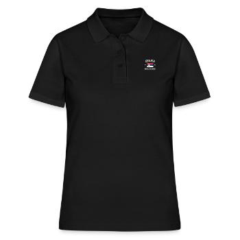 Serbien - Frauen Polo Shirt - Schwarz - Vorne - Ailine (174cm)