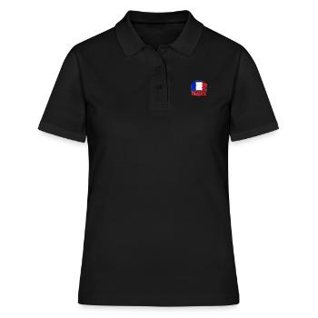 Frankreich - Frauen Polo Shirt - Schwarz - Vorne - Ailine (174cm)