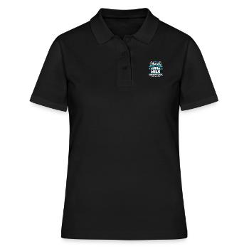 Nils Name Design - Frauen Polo Shirt - Schwarz - Vorne - Ailine (174cm)