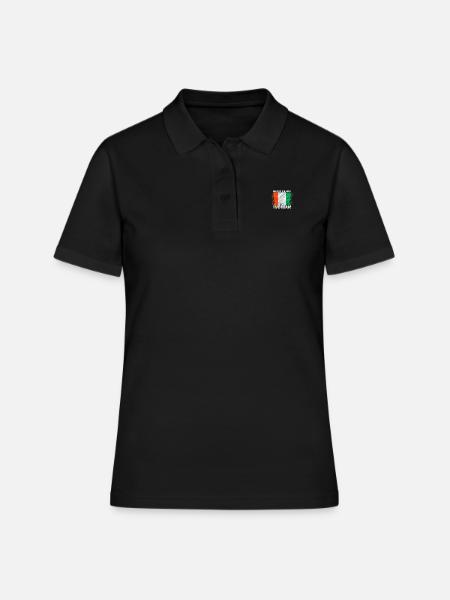 Elfenbeinküste - Frauen Polo Shirt - Schwarz