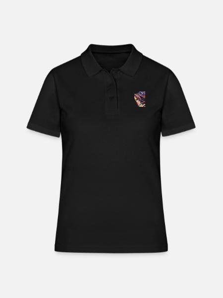 Klavier - Frauen Polo Shirt - Schwarz