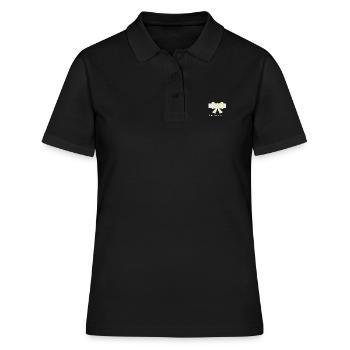 White bow - Women's Polo Shirt - black - Front - Ailine (174cm)