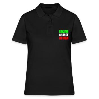 Regime change in iran - Frauen Polo Shirt - Schwarz - Vorne - Ailine (174cm)