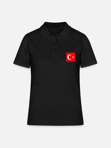Turquie - Drapeau turc - Polo Femme - noir