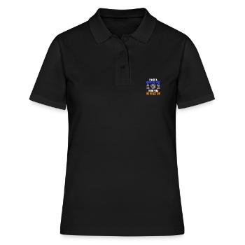 Blague de chimie Pas de réaction Professeur de chimie - Polo Femme - noir - Devant - Ailine (174cm)