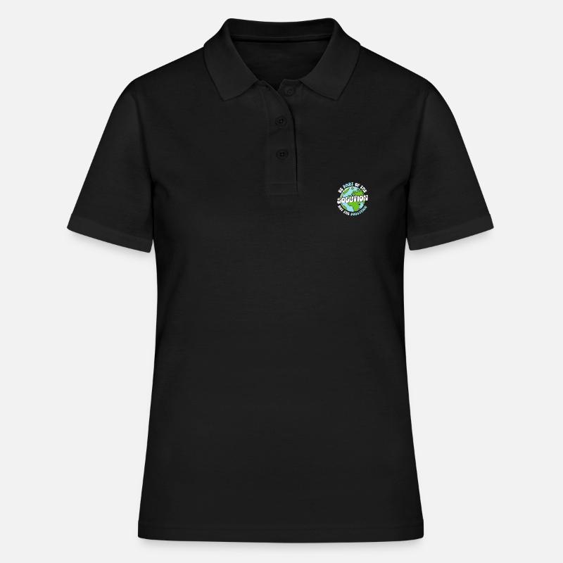 Faites partie de la solution, pas de la pollution - Polo Femme - noir