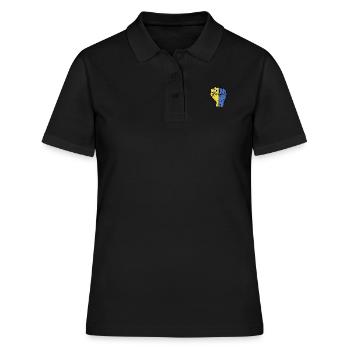Je suis avec l’Ukraine, je soutiens l’Ukraine - Polo Femme - noir - Devant - Ailine (174cm)