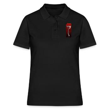 Poursuite de luminaire : Hache du chasseur - Polo Femme - noir - Devant - Ailine (174cm)