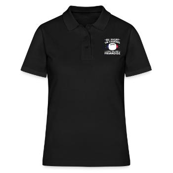 Au Rugby Un Caramel C'est Pas Une Friandise - Polo Femme - noir - Devant - Ailine (174cm)
