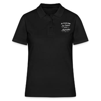 Ich kann nicht, ich bin dumm mit Patentante - Frauen Polo Shirt - Schwarz - Vorne - Ailine (174cm)