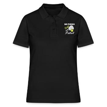 Ich kann keine Padel-Padel-Athleten haben - Frauen Polo Shirt - Schwarz - Vorne - Ailine (174cm)