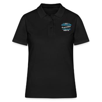 Ich bin Bruder, Onkel und Patenonkel und nichts macht mir Angst - Frauen Polo Shirt - Schwarz - Vorne - Ailine (174cm)