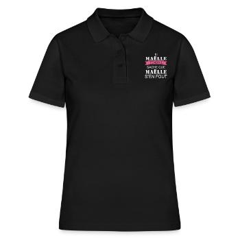 Wenn Gaëlle dich nervt, sei dir bewusst, dass Gaëlle sich einen Dreck darum schert - Frauen Polo Shirt - Schwarz - Vorne - Ailine (174cm)
