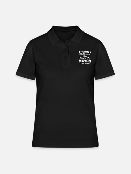 Cette personne peut parler de maths à tout moment - Polo Femme - noir