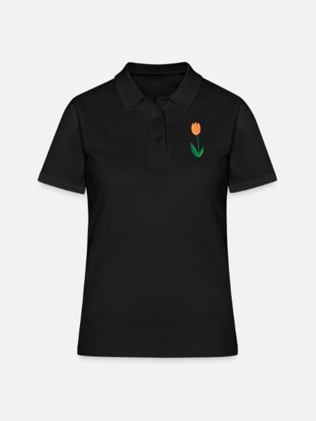 Tulipe - Polo Femme - noir