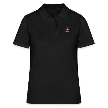 Mädchenfussball Fussballerin Fussballmädchen - Frauen Polo Shirt - Schwarz - Vorne - Ailine (174cm)