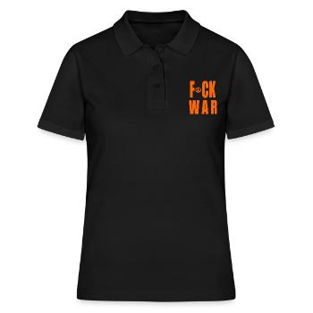 Fuck war - Polo Femme - noir - Devant - Ailine (174cm)