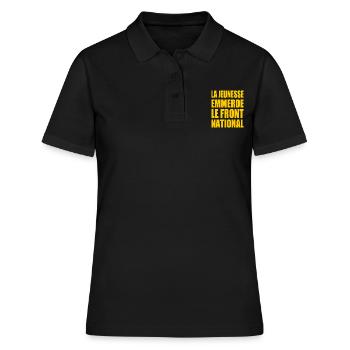 Die Jugend fickt den Front National - Frauen Polo Shirt - Schwarz - Vorne - Ailine (174cm)