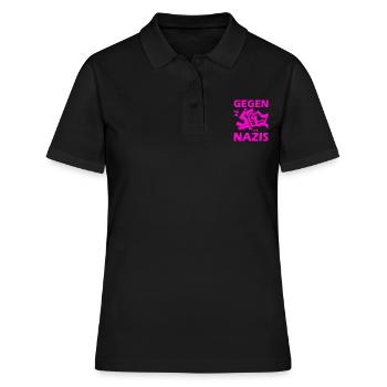 Contre le poing des nazis - Polo Femme - noir - Devant - Ailine (174cm)