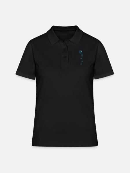 Bubbles perles d’eau - Polo Femme - noir