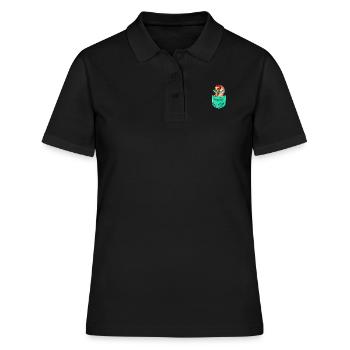 Hot Dog Snack - Women's Polo Shirt - black - Front - Ailine (174cm)