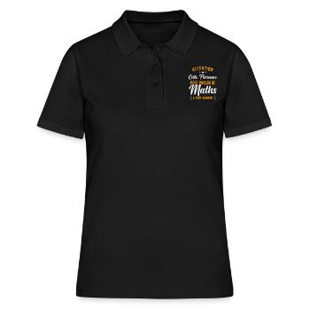 Prof de Maths Mathématique Cadeau Mathématicien - Polo Femme - noir - Devant - Ailine (174cm)