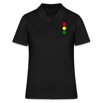 Ampel - Frauen Polo Shirt - Schwarz - Vorne - Ailine (174cm)