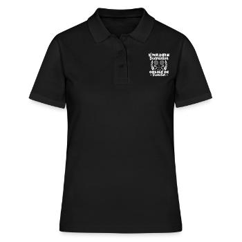 Né pour jouer au Badminton - Polo Femme - noir - Devant - Ailine (174cm)