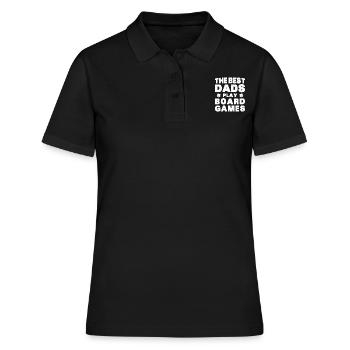 Meilleurs Pères Jouent Jeux de Plateau Cadeau - Polo Femme - noir - Devant - Ailine (174cm)