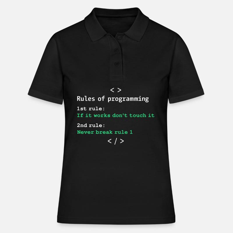 Règles de programmation - Polo Femme - noir