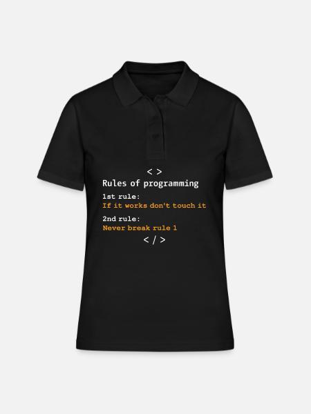 Regeln der Programmierung - Frauen Polo Shirt - Schwarz