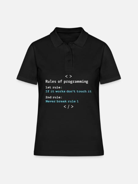 Règles de programmation - Polo Femme - noir