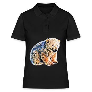 Ours polaire - Polo Femme - noir - Devant - Ailine (174cm)