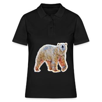 Ours polaire - Polo Femme - noir - Devant - Ailine (174cm)