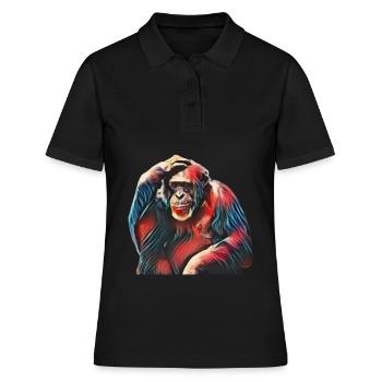 Singe - Polo Femme - noir - Devant - Ailine (174cm)