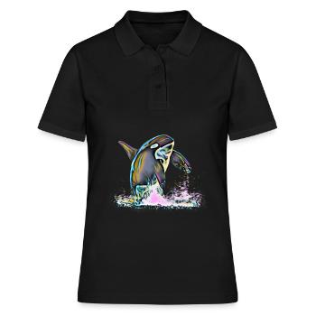 Orca - Women's Polo Shirt - black - Front - Ailine (174cm)