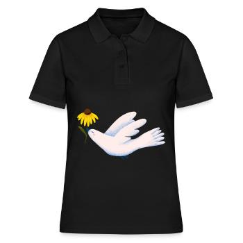 Ukraine, ukrainische Flagge, ukrainische Flagge - Frauen Polo Shirt - Schwarz - Vorne - Ailine (174cm)