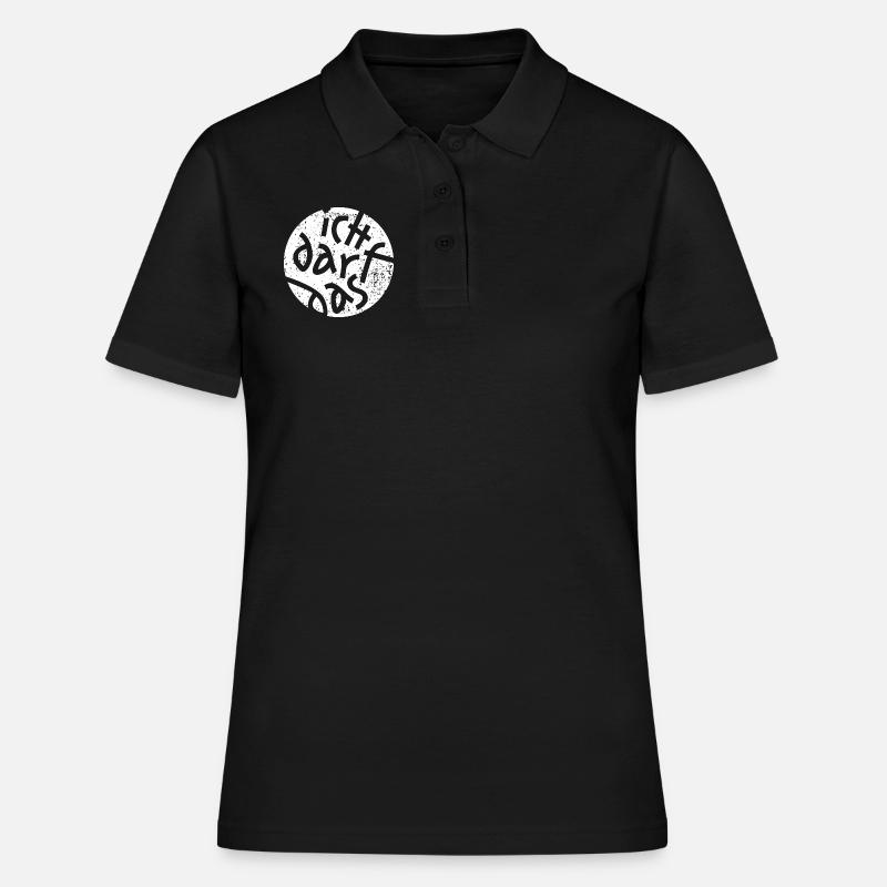 Statement Ich Darf Das Grunge Button 2 - Frauen Polo Shirt - Schwarz